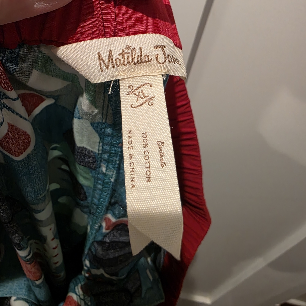Matilda Jane Moments with you Holiday Spirit PJ Pants XL Christmas Trees Festive - Picture 7 of 8